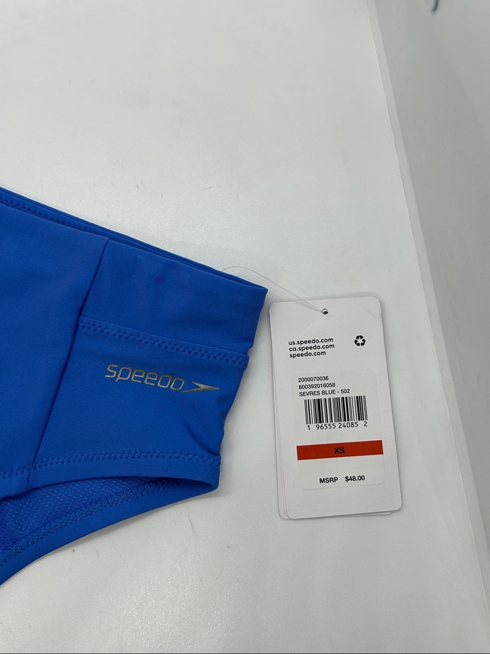 Speedo Bright Blue High-Cut Swim Briefs Women, Size XS NWT. - Picture 9 of 9